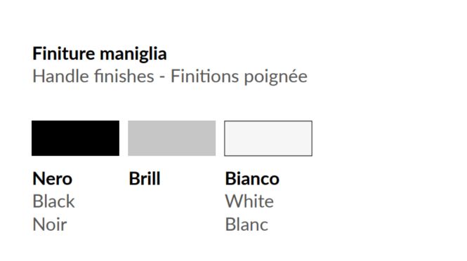 finitura maniglie per mobili bagno monoblocco di Hafro Geromin